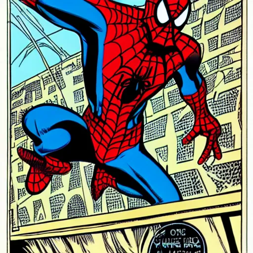 Prompt: spider - man by steve ditko