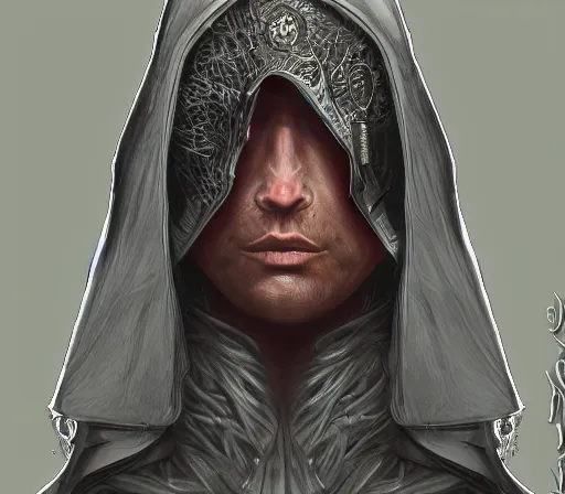 Prompt: ww 1 sith sorcerer, hooded cloaked sith lord, full head shot, covet death, full character concept art, highly detailed intricately beautiful, intricately detailed by dom qwek