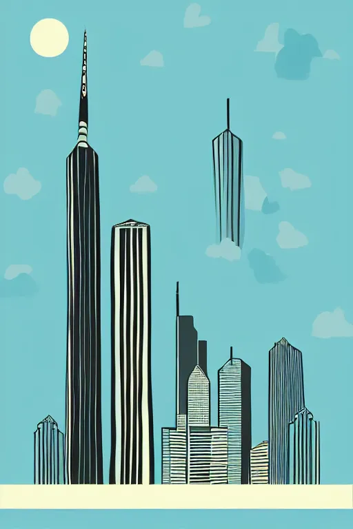 Prompt: minimalist boho style art of frankfurt, illustration, vector art