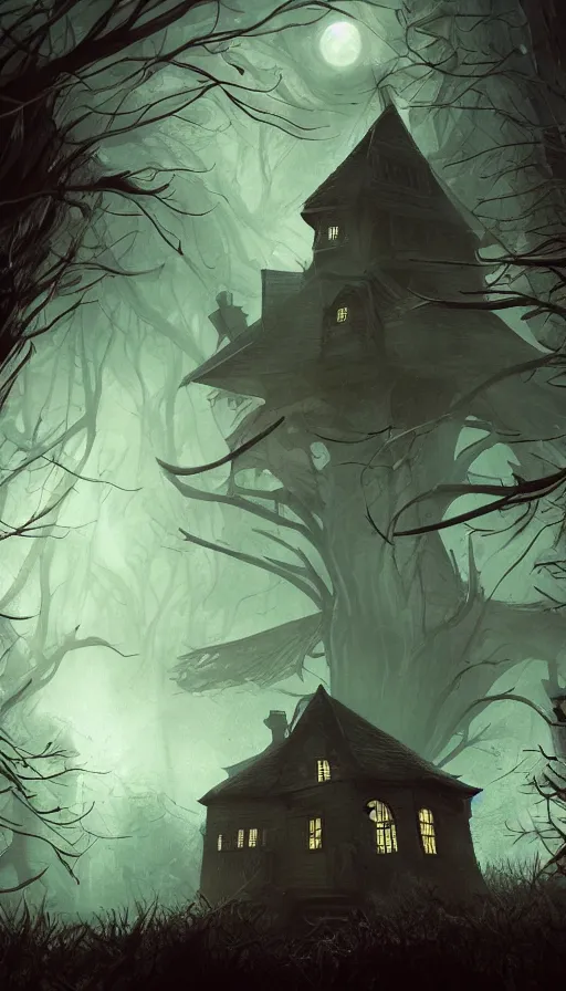 Image similar to witch house space, sharp focus, michael dante dimartino, cinematic, game art