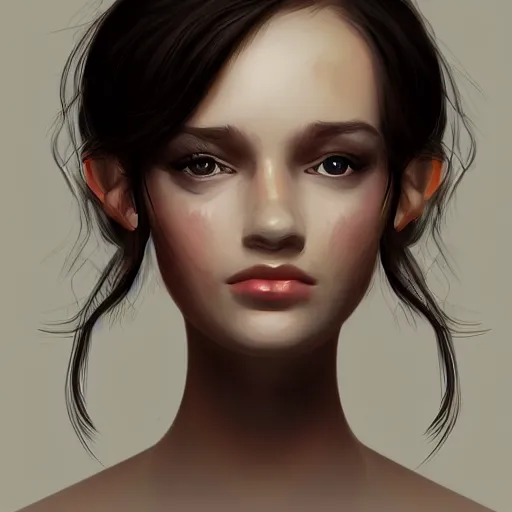 Prompt: girl, digital painting, artstation, portrait