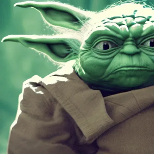 Image similar to furious angry evil big huge yoda