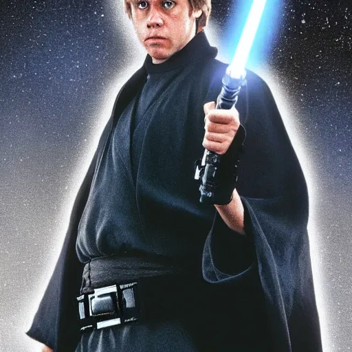 Image similar to nice cage as luke skywalker in star wars, digital photo, high detail