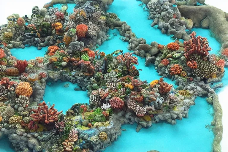 Image similar to “ a coral city. super detailed. intricate. photorealistic. award winning. ”