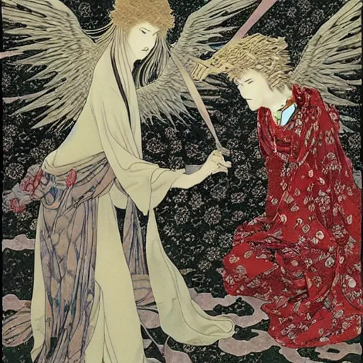 Image similar to angels versus demons by takato yamamoto