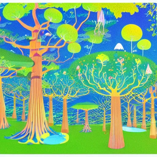 Image similar to tree city by Chiho Aoshima