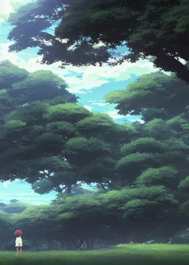 Image similar to landscape with a blue island, makoto shinkai