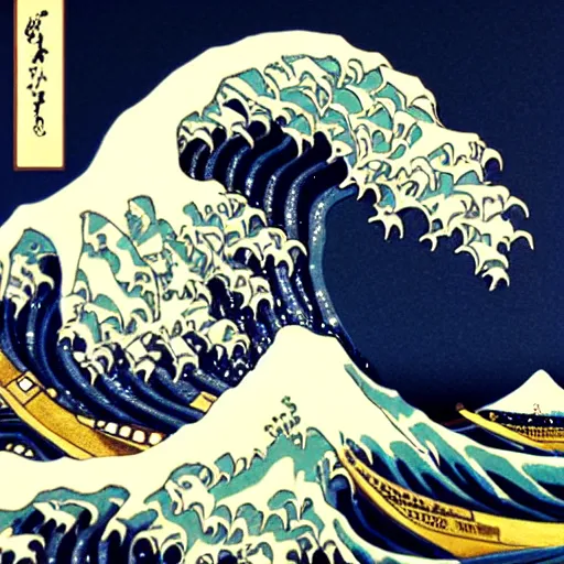 Prompt: ( ( ( great wave off kanagawa ) ) ), made of clay, claymation!, aardman studios, claymation style, clay sculpture, 3 d cgi clay sculpture, three - dimensional