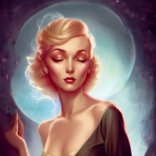 Prompt: a pinup by charlie bowater and anna dittmann and alberto vargas.