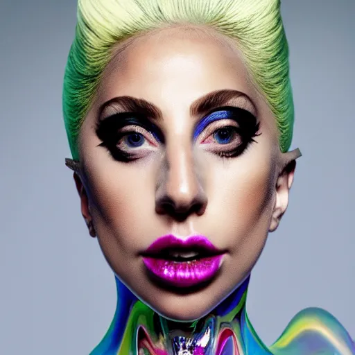 Image similar to lady gaga artpop act 2 album cover shot by nick knight, full body, artpop, jeff koons, canon, highly realistic. high resolution. highly detailed. dramatic. 8 k. 4 k.