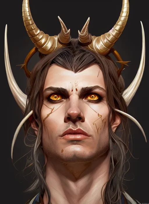 Prompt: symmetry!! portrait of horned borderlands 3 ( male ) psycho, intricate, elegant, highly detailed, digital painting, artstation, concept art, smooth, sharp focus, illustration, art by artgerm and greg rutkowski and alphonse mucha, 8 k