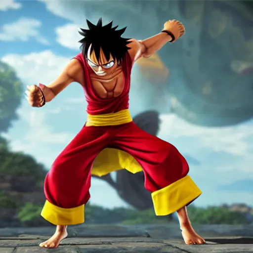 Prompt: onepiece luffy gear 5, unreal engine, 8 k, ultra realistic, ultra detail