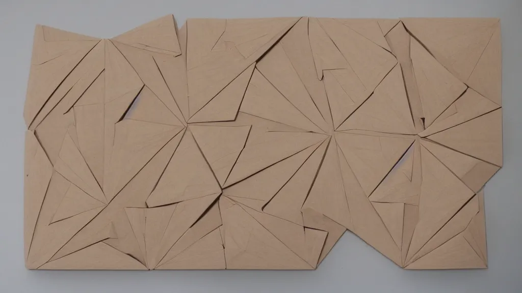 Image similar to origami introductory plywood made of gaps