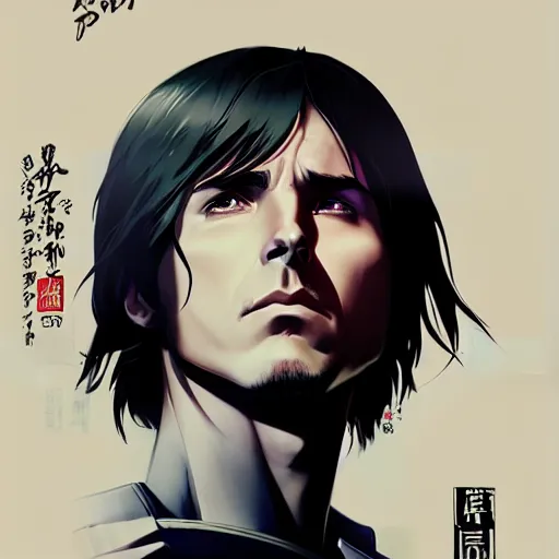 Prompt: christian bale as manga character, realistic shaded perfect face, fine details. anime. realistic shaded lighting poster by ilya kuvshinov katsuhiro otomo ghost - in - the - shell, magali villeneuve, artgerm, jeremy lipkin and michael garmash and rob rey