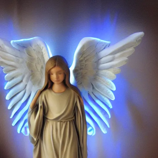 Image similar to bioluminiscent biblically correct angel