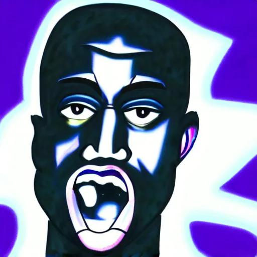 Prompt: a drawing of Kanye West in Neon Genesis Evangelion, 4k, concept art