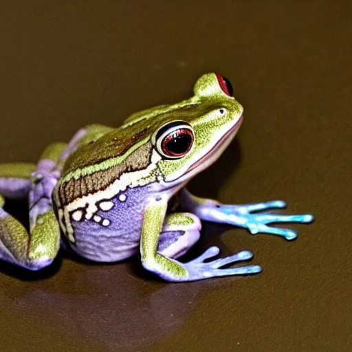 Image similar to frog with a human body