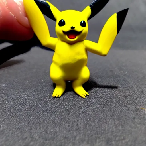 Prompt: photograph of tabletop mini of pikachu in warhammer 4 0 k armor, 8 k