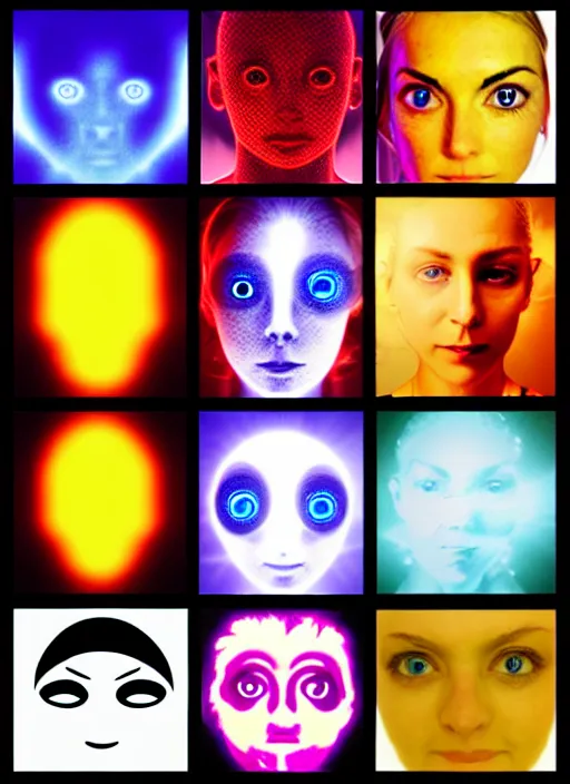 Image similar to eyes!, teams, healing, energetic, life, hybrids, thin glowing devices, vitals visualiser!!, advanced art, art styles mix, from wikipedia, grid of styles