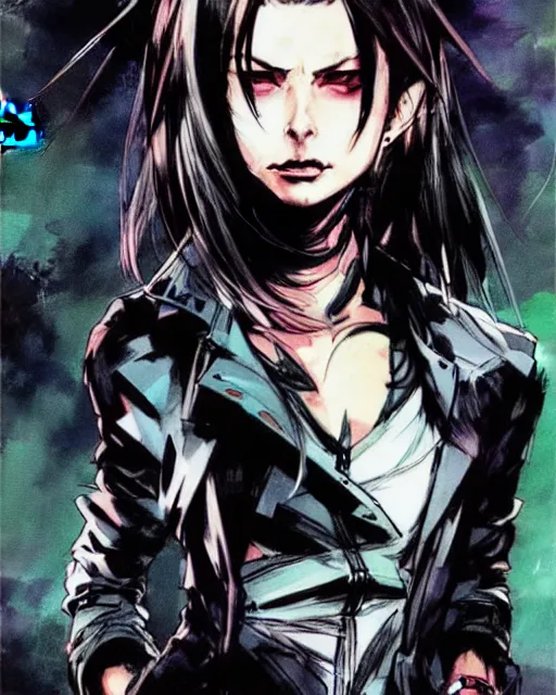 Image similar to style of yoji shinkawa, rafael albuquerque : : gorgeous willa holland : : evil witch : : symmetrical face, symmetrical eyes : : gorgeous black hair : : magic lighting, low spacial lighting : :