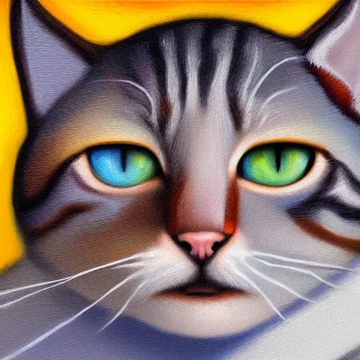 Prompt: cat Jesus, holy, ultra HD, detail, oil painting
