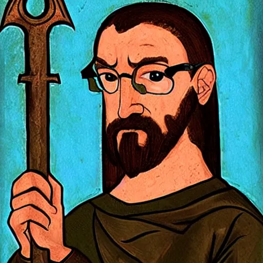 Prompt: Gordon freeman in medieval painting style