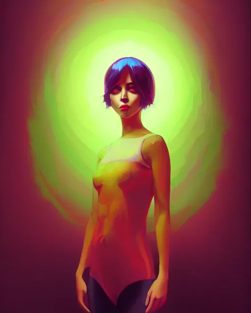 Image similar to lsd, acid trip, a beautiful woman with ( skunk ) features, dramatic lighting, by ilya kuvshinov, artgerm, wlop, greg rutkowski, ultra detailed colorful repeating fractals in the background by moebius, beeple, artstation