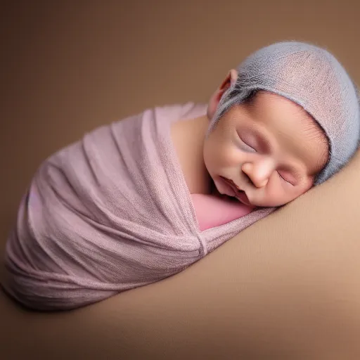 Image similar to beautiful photography of newborn, pastel colors, hyper realistic, 8 0 mm, studio lighting