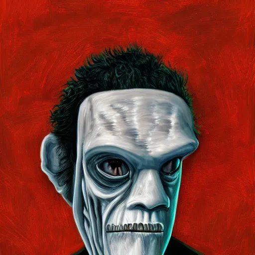 Image similar to artistic portrait of the creature of frankenstein