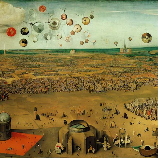 Prompt: the atomic age by pieter bruegel