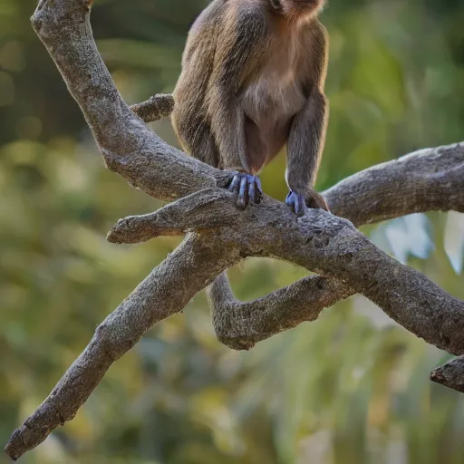 Image similar to a monkeybird, animal photography, uhd, 8k