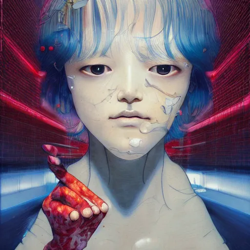 Prompt: city scavenger portrait girl soft light painted by james jean and katsuhiro otomo and erik jones, inspired by akira anime, smooth face feature, intricate oil painting, high detail illustration, sharp high detail, manga and anime 1 9 9 9