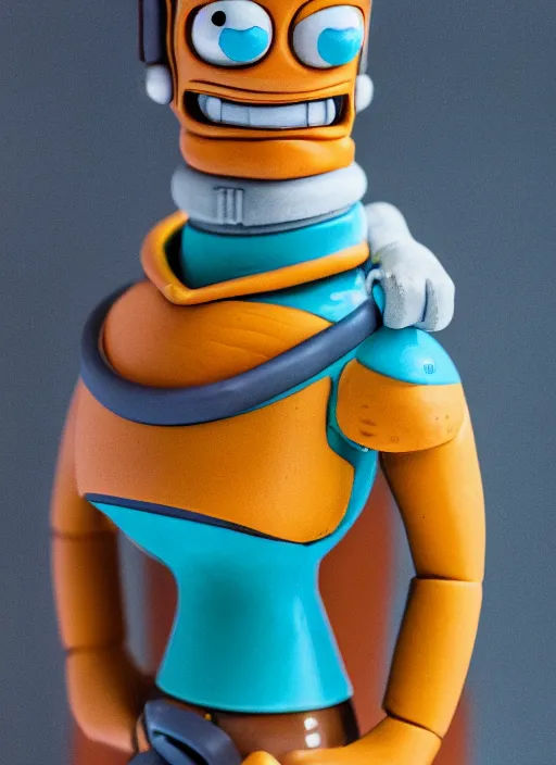 Image similar to portrait photo still of real life futurama character bender, 8 k, 8 5 mm f 1. 8