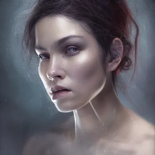 Prompt: hyperrealistic painting of Sanna Marin, d&d, stunning 3d render inspired art by Tim Okamura and Lise Deharme + perfect facial symmetry + dim volumetric lighting, 8k octane beautifully detailed render, post-processing, extremely hyperdetailed, intricate, epic composition, grim yet sparkling atmosphere, cinematic lighting + masterpiece, trending on artstation, very very detailed, masterpiece, stunning