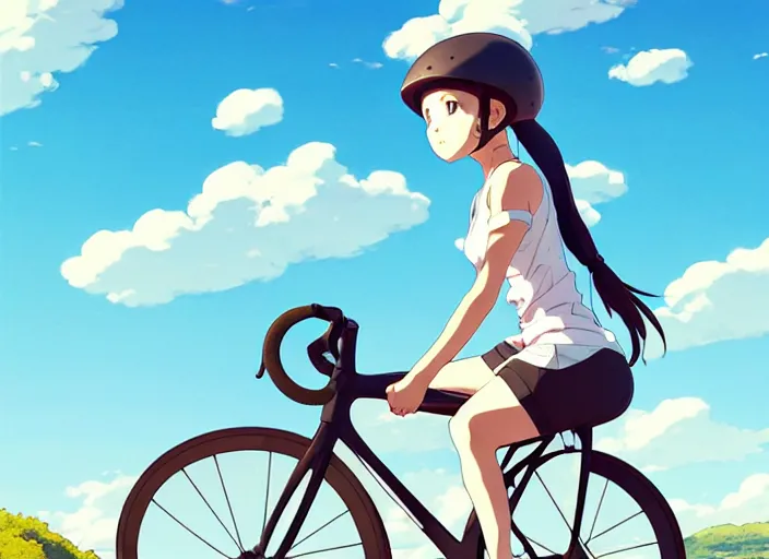 Cute girl on discount bike