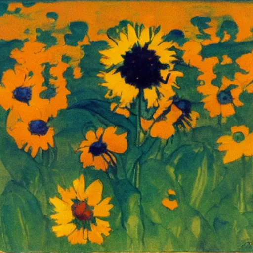 Image similar to painting of a corn flower by Emil Nolde