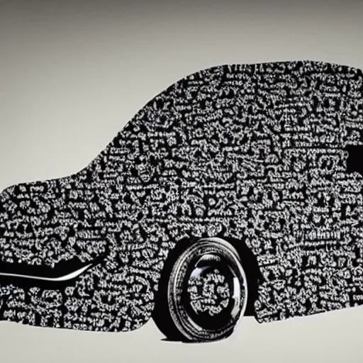 Prompt: photo by annie leibovitz of a car made out of 1 0 0 s of nike sneakers