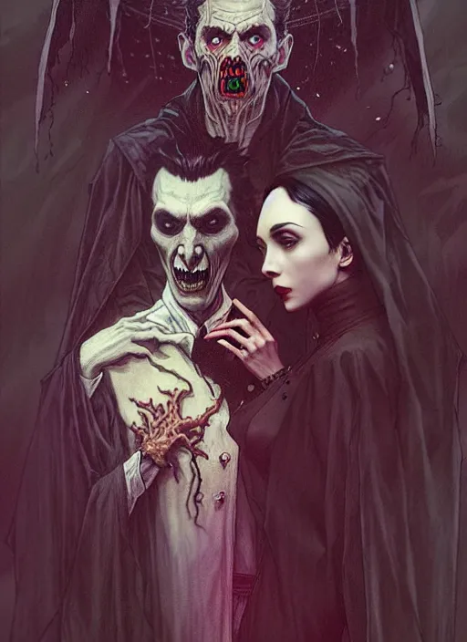 Image similar to dracula by chiara bautista and beksinski and norman rockwell and greg rutkowski weta studio, and lucasfilm