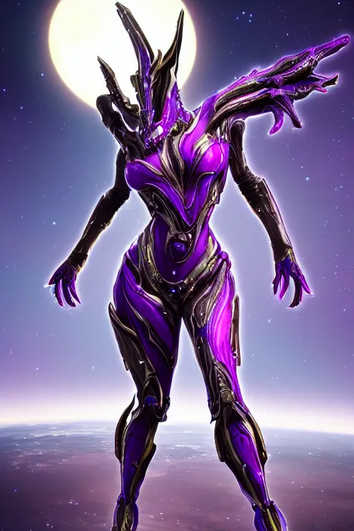 Prompt: galactic hyperdetailed elegant beautiful stunning giantess saryn prime warframe goddess rear shot, sharp spines, sharp metal ears, smooth purple eyes, smooth fuschia skin, silver armor, bigger than galaxy, epic proportions, epic scale, epic size, warframe fanart, destiny, furry, dragon art, goddess art, giantess art, furaffinity, octane render