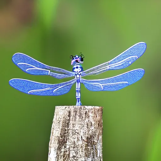 Prompt: Dragonfly made of lightning