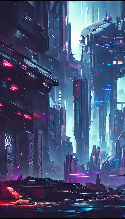 Prompt: scifi cyberpunk battle in a metropolis painted by the best artists of artstation, best art in the world