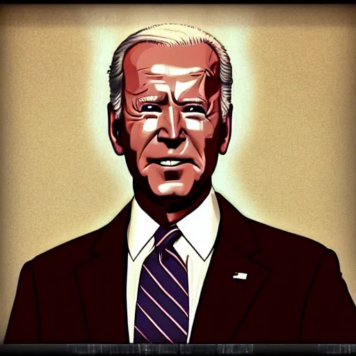 Image similar to joe biden in the video game fallout new vegas, award winning digital art