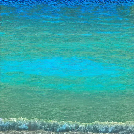 Prompt: luminous dark turquoise water, digital art