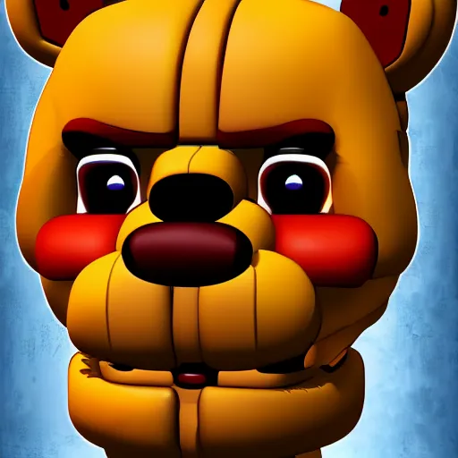 Prompt: portrait of freddy fazbear from the game fnaf,digital art,detailed