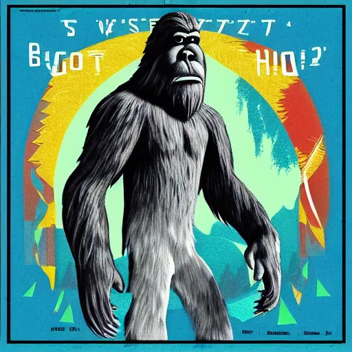 Image similar to “album art Bigfoot”