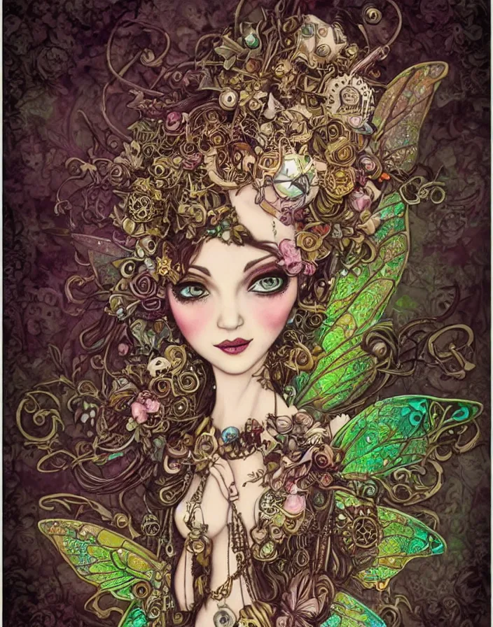 Image similar to steampunk fairy princess, by Jasmine Becket-Griffith