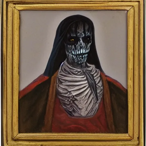 Image similar to portrait of an undead noble