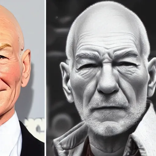 Image similar to patrick stewart mixed with ian mckellen