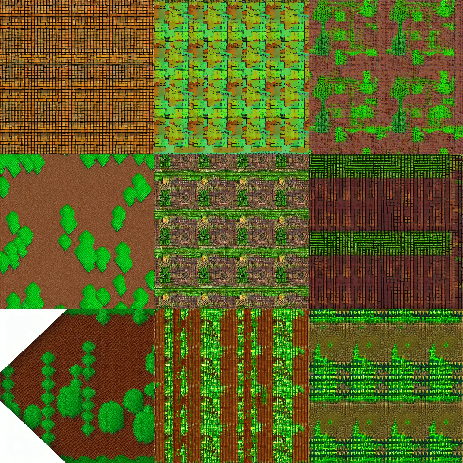 Prompt: pixel art forest ground texture