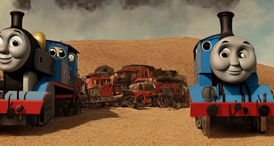 Image similar to Thomas the Tank Engine in MAD MAX: FURY ROAD